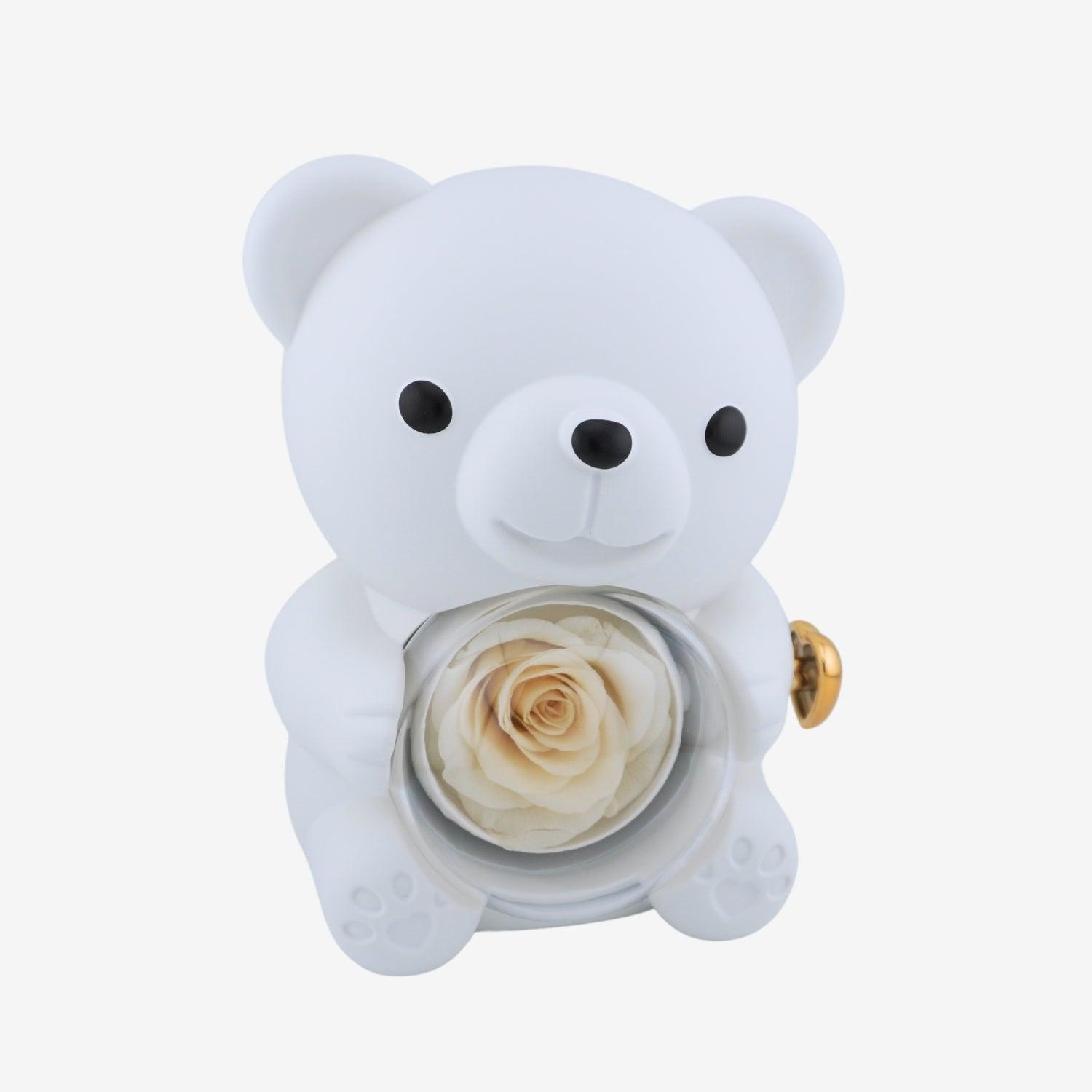 Eternal Rose Bear with Engraved Necklace - Aiora
