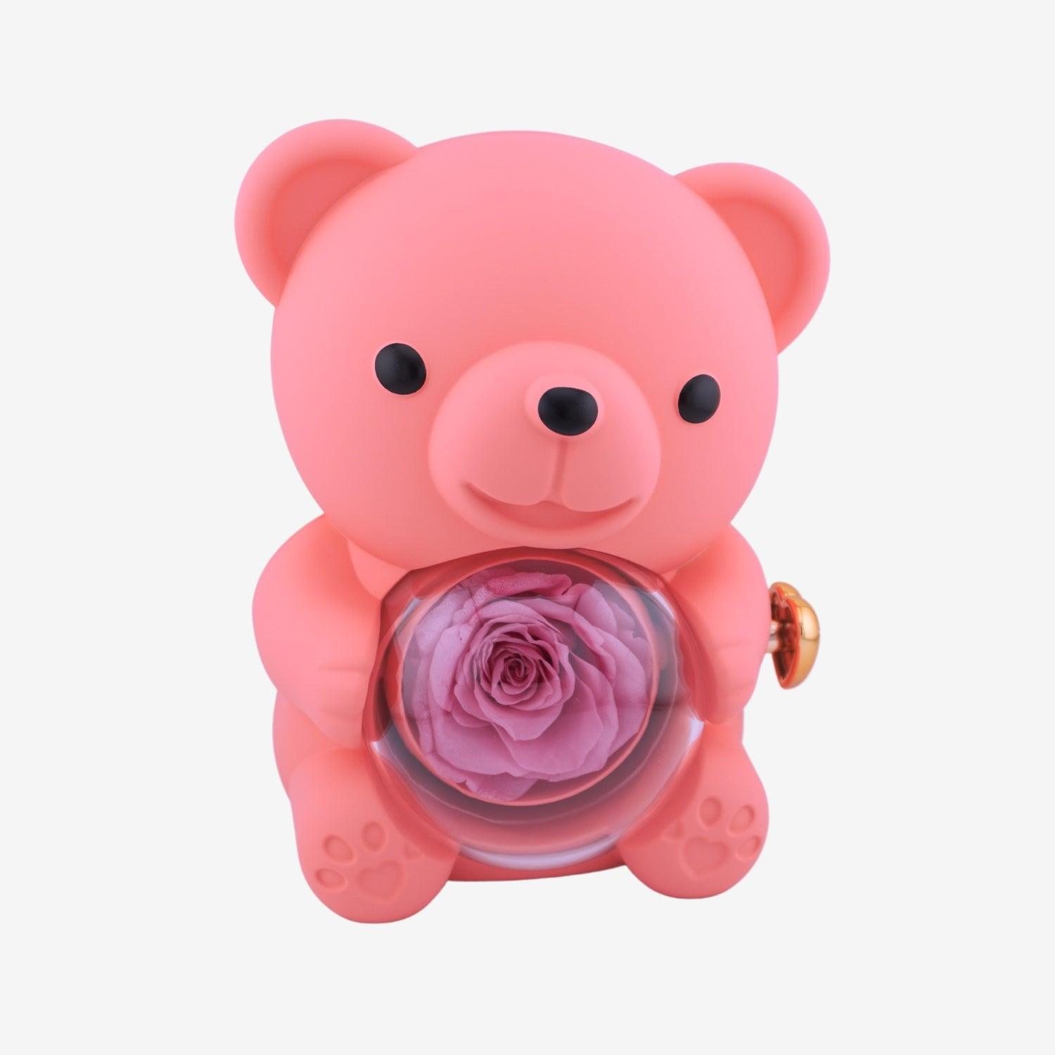 Eternal Rose Bear with Engraved Necklace - Aiora