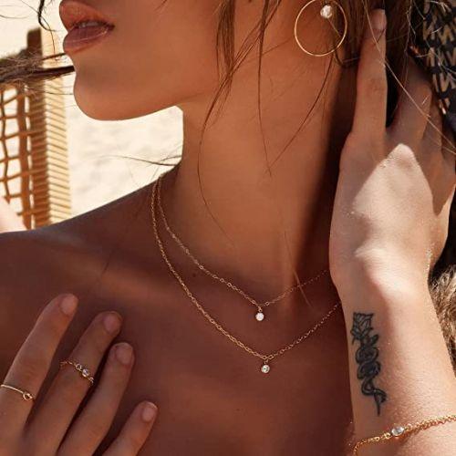 Layered Cubic Zirconia Necklace