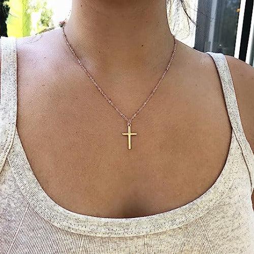Minimalist Cross Pendant Necklace