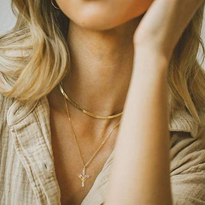 Crown with Cross Pendant Necklace