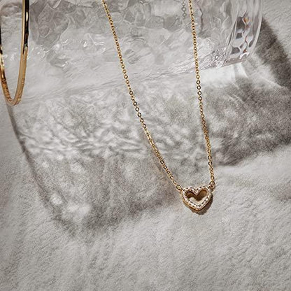 Tiny CZ Heart Necklace
