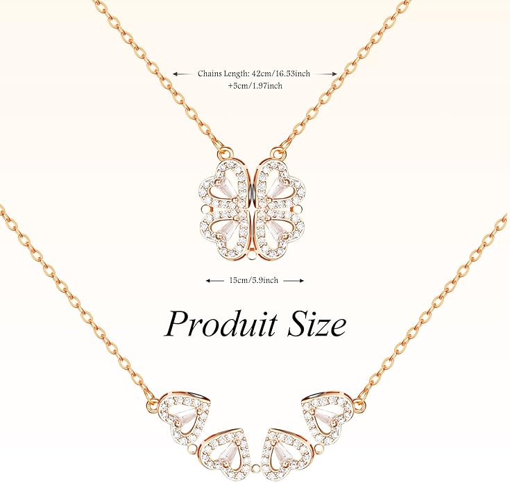 Love Heart Magnetic/Foldable Pendant Necklace