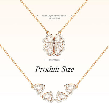 Love Heart Magnetic/Foldable Pendant Necklace